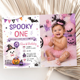 ハロウィン 誕生日パーティーの写真: スプーキー ワン 招待状