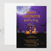 ハロウィン 誕生日パーティー招待状 招待状 (正面/裏面)