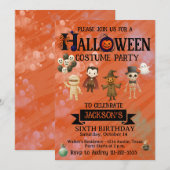 ハロウィン 誕生日パーティー どなたでも 招待状 (正面/裏面)