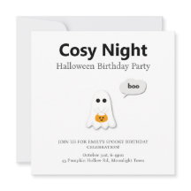 ハロウィン 誕生日パーティー | シンプル おばけ デザイン