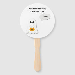 ハロウィン 誕生日パーティー | シンプル おばけ デザイン ハンドファン