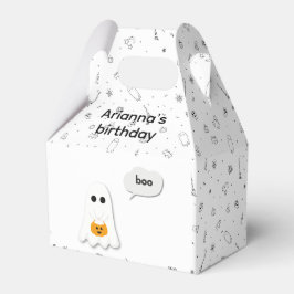 ハロウィン 誕生日パーティー | シンプル おばけ デザイン フェイバーボックス