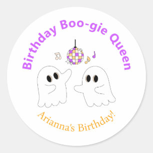 ハロウィン 誕生日パーティー スケアリー ダンスフロアの幽霊 ラウンドシール