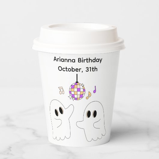 ハロウィン 誕生日パーティー | スケキヨダンスフロアの幽霊 紙コップ (正面)