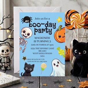ハロウィン 誕生日パーティー スプーキー ブー デー 招待状