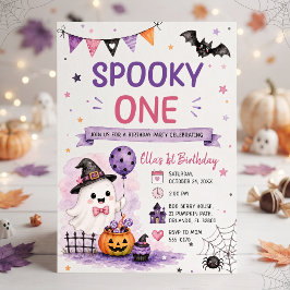 ハロウィン 誕生日パーティー スプーキー ワン 招待状