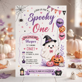 ハロウィン 誕生日パーティー スプーキー ワン 招待状