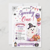 ハロウィン 誕生日パーティー スプーキー ワン 招待状 (正面)