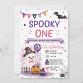 ハロウィン 誕生日パーティー スプーキー ワン 招待状 (正面)