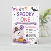 ハロウィン 誕生日パーティー スプーキー ワン 招待状 (スタンド正面)