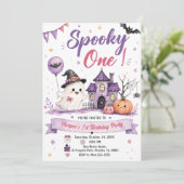 ハロウィン 誕生日パーティー スプーキー ワン 招待状 (スタンド正面)