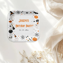 ハロウィン 誕生日パーティー ペーパープレート