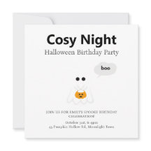 ハロウィン 誕生日パーティー | ミニマル おばけ デザイン