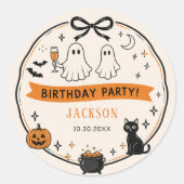 ハロウィン 誕生日パーティー ラウンドシール (正面)