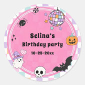 ハロウィン 誕生日パーティー  ラウンドシール (正面)