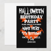 ハロウィン 誕生日パーティー 招待状 (正面/裏面)