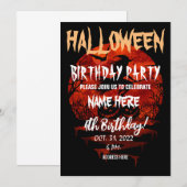 ハロウィン 誕生日パーティー 招待状 (正面/裏面)