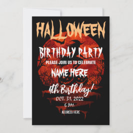 ハロウィン 誕生日パーティー 招待状