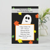 ハロウィン 誕生日パーティー 招待状 秋のゴースト (スタンド正面)