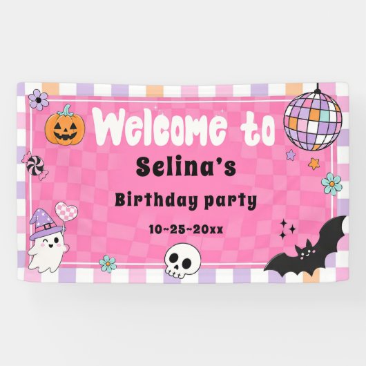 ハロウィン 誕生日パーティー 横断幕 (横)