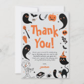 ハロウィン 誕生日パーティー 男の子 サンキューカード (正面)