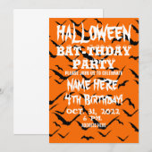 ハロウィン 誕生日パーティー 記念 招待状 (正面/裏面)