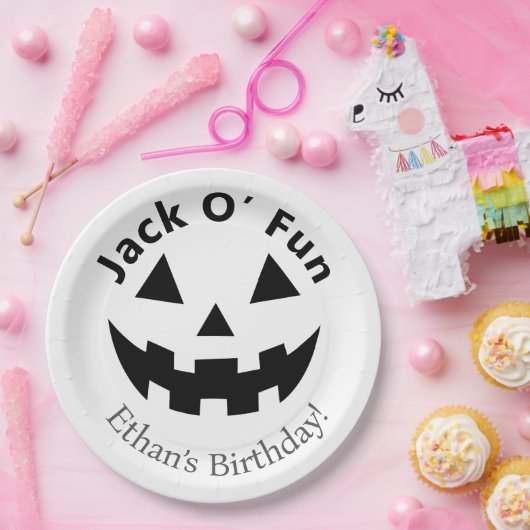 ハロウィン 誕生日パーティ | Jack O’ Fun パンプキン ペーパープレート (パーティー)