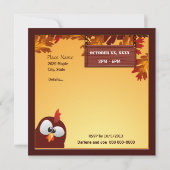 ハロウィン 誕生日 かぼちゃの畑 子供 招待状 (裏面)