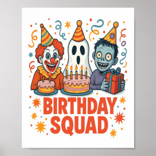 ハロウィン 誕生日 スクワッド クリーピー クラウン ゴースト ゾンビ ポスター