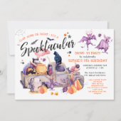 ハロウィン+誕生日+トラック・オア・トリートパーティー 招待状 (正面)