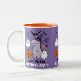 ハロウィン 誕生日 パーティ かわいい 魔女 恐竜 コーヒー ツートーンマグカップ
