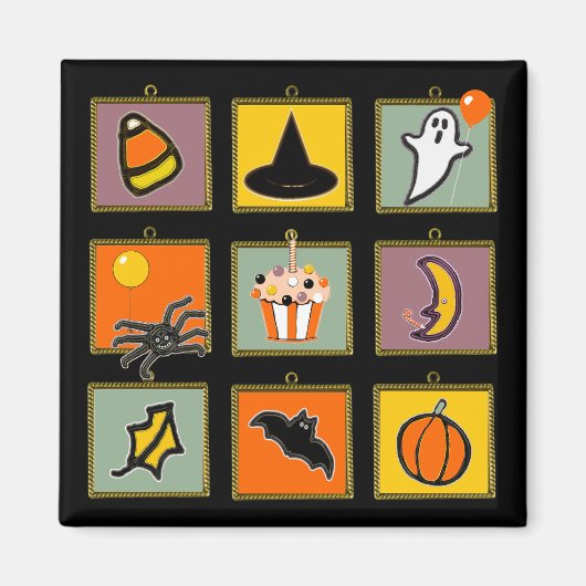 ハロウィン 誕生日 マグネット (正面)