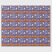 ハロウィン 誕生日 ラッピングペーパー 名入れ (フラット)