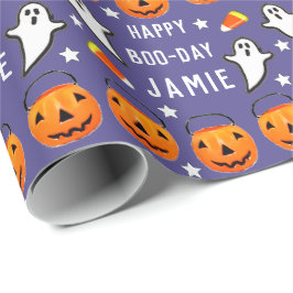 ハロウィン 誕生日 ラッピングペーパー 名入れ