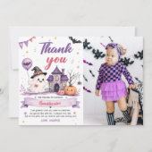 ハロウィン 誕生日 写真 サンクスカード (正面)