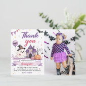ハロウィン 誕生日 写真 サンクスカード (スタンド正面)