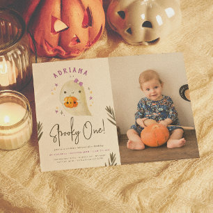 ハロウィン 誕生日 写真 1歳 女の子 招待状