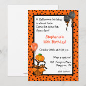 ハロウィン 誕生日 招待状 (正面/裏面)