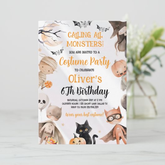 ハロウィン 誕生日 招待状 🎃 (スタンド正面)