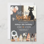 ハロウィン 誕生日  招待状 (正面)