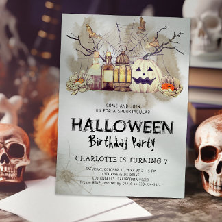 ハロウィン 誕生日 招待状 スプクタクラー