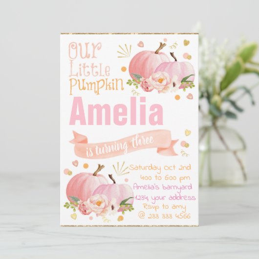 ハロウィン 誕生日 招待状 秋の招待状 (スタンド正面)