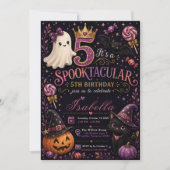 ハロウィン 誕生日 招待状 5歳 (正面)