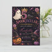 ハロウィン 誕生日 招待状 5歳 (スタンド正面)