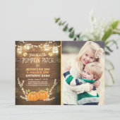 ハロウィン 誕生日 招待 パッチ 双子 秋 招待状 (スタンド正面)