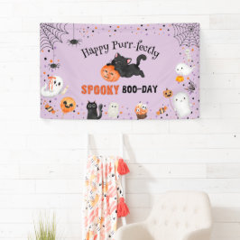 ハロウィン 誕生日 猫 バースデー にゃんこ おばけ 横断幕