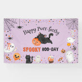 ハロウィン 誕生日 猫 バースデー にゃんこ おばけ 横断幕 (横)