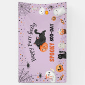 ハロウィン 誕生日 猫 バースデー にゃんこ おばけ 横断幕 (縦)