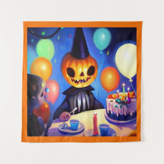 ハロウィン - 誕生日 2 タペストリー (正面)