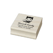 ハロウィン 赤ちゃん 黒猫 コスチューム 家族 住所ラベル ラバースタンプ (スタンプ)